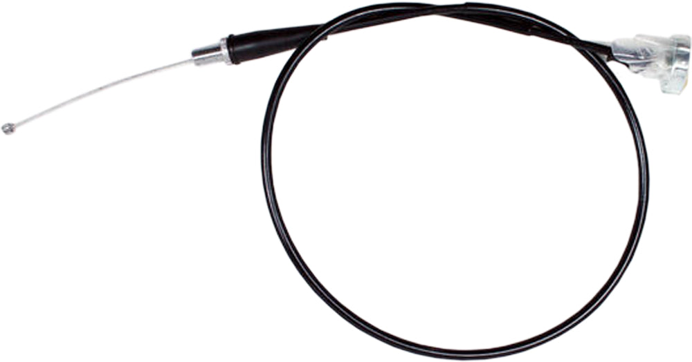 Motion Pro black vinyl throttle cable 70-2485 for motorcycle control lines, featuring durable construction and flexible design.