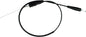 Motion Pro black vinyl throttle cable 70-3054 for motorcycle control lines, featuring durable construction and flexible design.