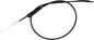 Motion Pro black vinyl throttle cable 70-3201 for motorcycle control lines, shown with detailed black sheath and fittings.
