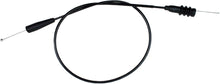 Load image into Gallery viewer, Motion Pro black vinyl throttle cable 70-3357 for motorcycle control lines, showing the flexible cable with metal connectors.