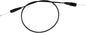 Motion Pro black vinyl throttle cable 70-3357 for motorcycle control lines, showing the flexible cable with metal connectors.