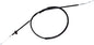 Motion Pro Black Vinyl Throttle Cable 70-4043 for motorcycle or ATV, showing the durable black vinyl exterior and metal fittings.