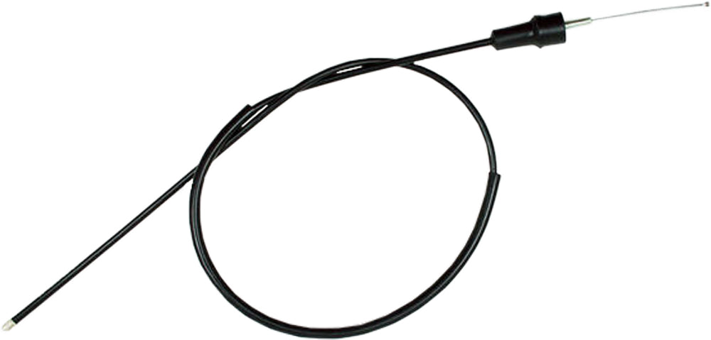 Motion Pro black vinyl throttle cable 70-4059 with control lines, showing detailed view of the durable motorcycle cable.