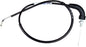Motion Pro black vinyl throttle cable 70-4165 for motorcycle control lines, featuring a durable flexible design and metal fittings.