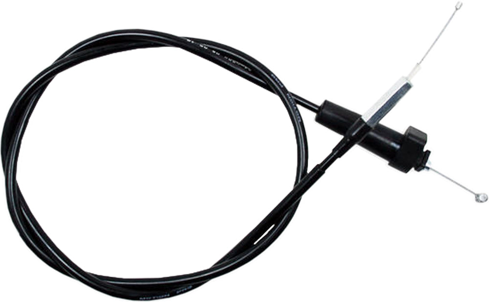 Motion Pro black vinyl throttle cable 70-4228 for motorcycle control lines, showing the flexible cable with black vinyl coating.