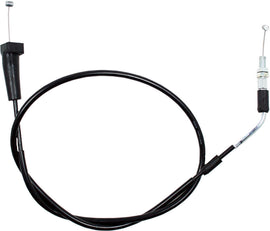 Black vinyl throttle cable by Motion Pro, model 70-4258, showing the flexible cable with protective outer casing and connectors.