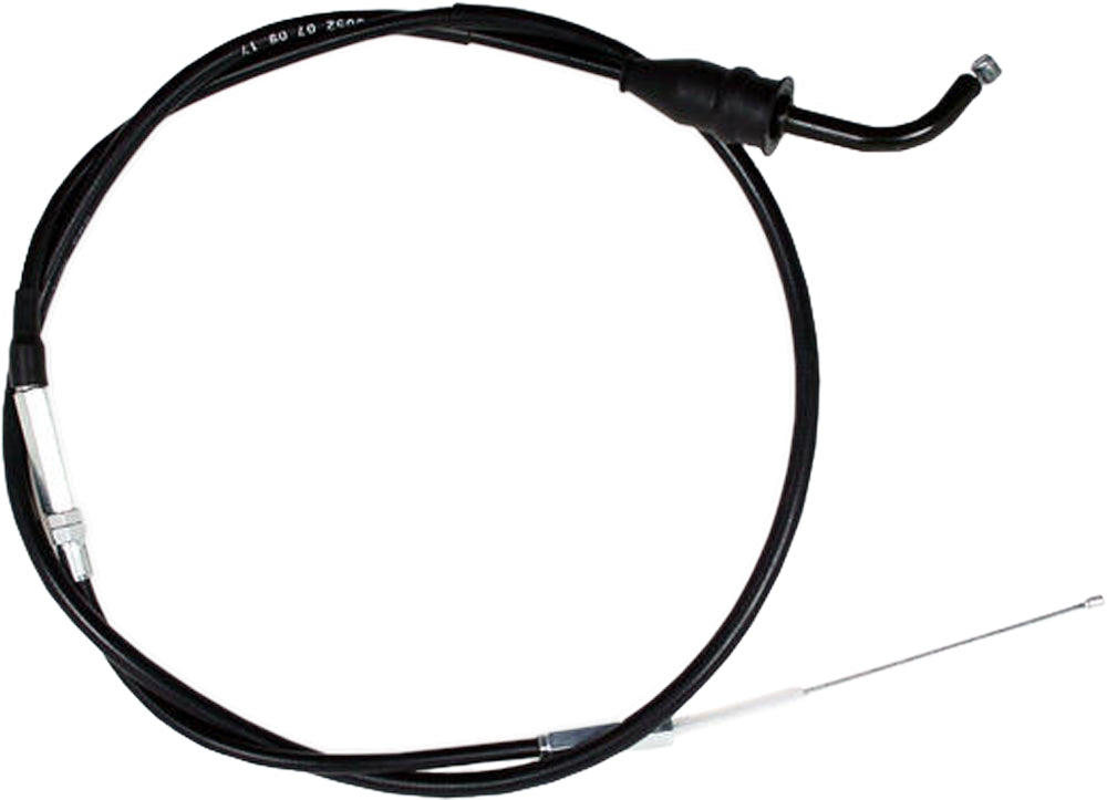 Motion Pro Black Vinyl Throttle Cable 70-5052 for motorcycles, showing the cable with black vinyl outer layer and metal fittings.