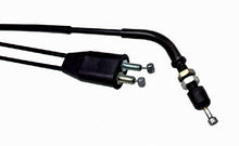 Load image into Gallery viewer, Motion Pro black vinyl throttle cable 70-5420 for motorcycle control lines, featuring a durable rubber and metal fitting.