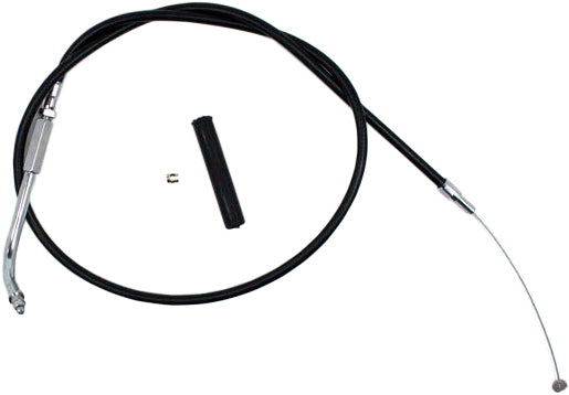 Motion Pro black vinyl throttle cable for motorcycle control lines, showcasing the durable cable with protective vinyl coating.