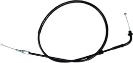 Motion Pro black vinyl throttle pull cable for motorcycle control lines, featuring a durable, flexible design with metal fittings.