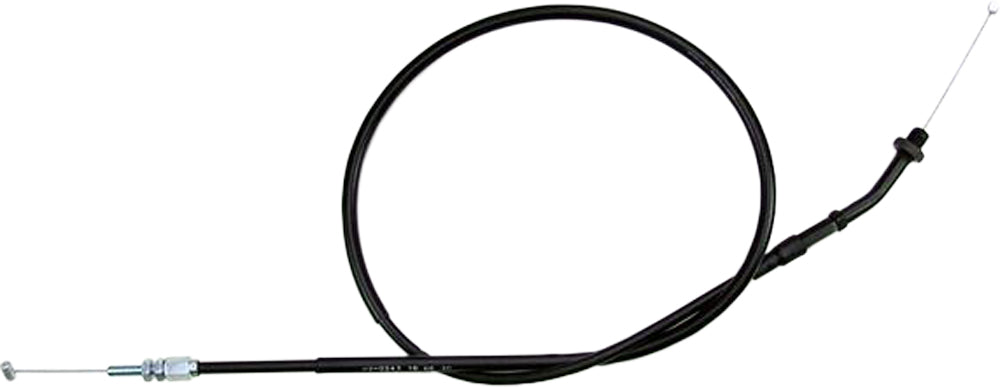 Motion Pro black vinyl throttle pull cable 70-2243, a durable control line for motorcycle or ATV throttle systems.