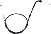 Load image into Gallery viewer, Motion Pro black vinyl throttle pull cable for motorcycles, featuring durable control line with protective outer sheath.