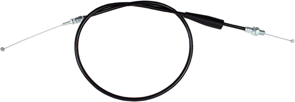 Motion Pro black vinyl throttle pull cable 70-2318 for motorcycle control lines, showing the cable with black vinyl coating and fittings.