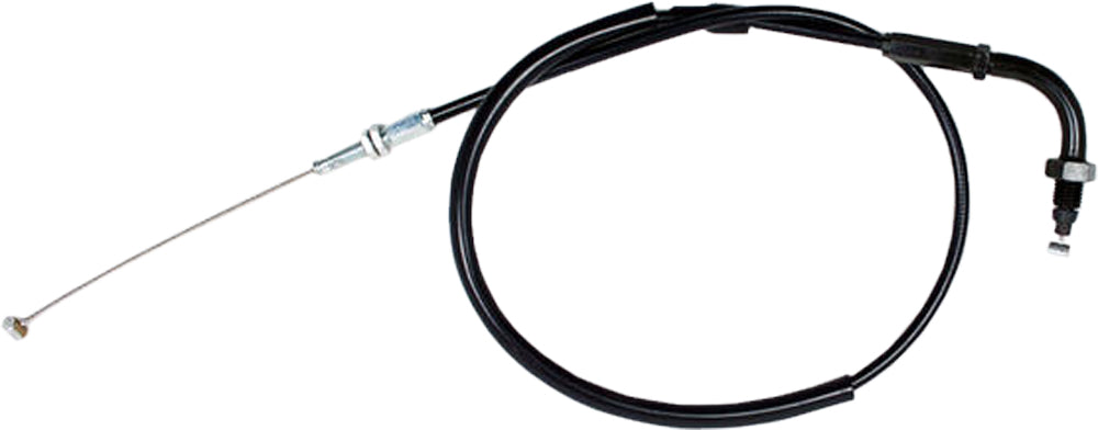 Motion Pro black vinyl throttle pull cable 70-2534 for motorcycle or ATV control lines, showing the cable with black vinyl coating.