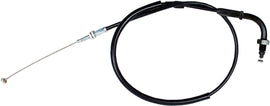 Motion Pro black vinyl throttle pull cable for hydraulic control lines, featuring a durable design and precise fitting.