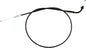 Motion Pro black vinyl throttle pull cable for motorcycle control lines, durable and flexible for smooth throttle operation.