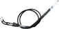 Motion Pro black vinyl throttle pull cable for motorcycles, showing the flexible control line with fittings on each end.