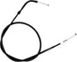 Motion Pro black vinyl throttle push cable for motorcycle control lines, durable and flexible for precise throttle operation.