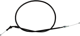 Motion Pro black vinyl throttle push cable 70-2095, a durable control line for motorcycle throttle systems, shown coiled with connectors.