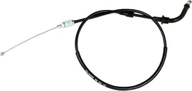 Motion Pro black vinyl throttle push cable 70-2499 with flexible control line for motorcycle or ATV throttle system.