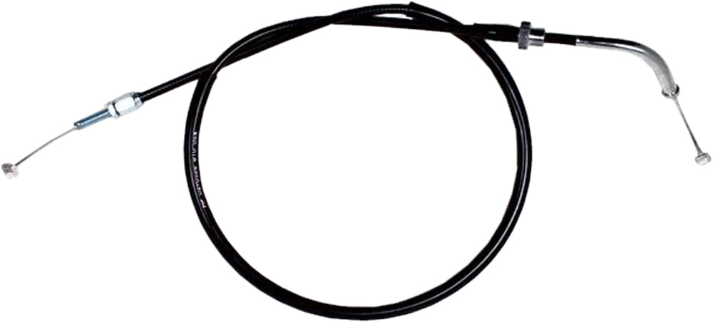 Motion Pro black vinyl throttle push cable 70-2526 for motorcycle or ATV control lines, showing the cable with connectors and black vinyl sheath.