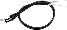 Load image into Gallery viewer, Motion Pro black vinyl throttle push-pull cable set for motorcycle control lines, featuring durable cables with secure fittings.