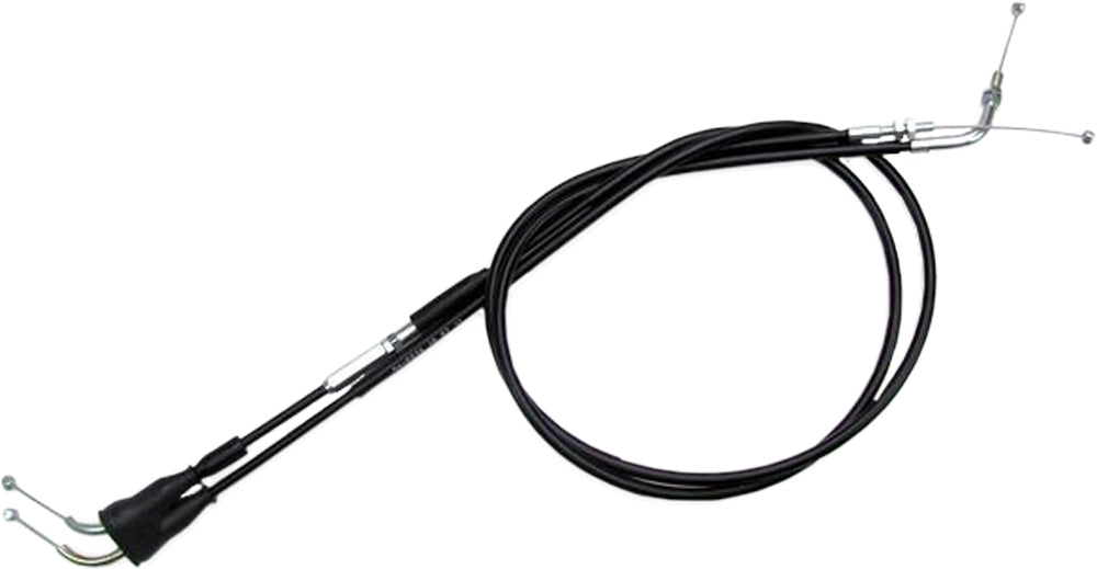 Motion Pro black vinyl throttle push-pull cable set 70-4234 with control lines for motorcycle or ATV throttle and hydraulic systems