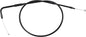 Motion Pro Blackout throttle cable, black hydraulic control line with fittings, designed for motorcycle or ATV applications