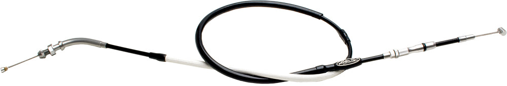 Motion Pro T3 Slidelight clutch cable for motorcycle, showing the black cable with metal fittings and branding details.