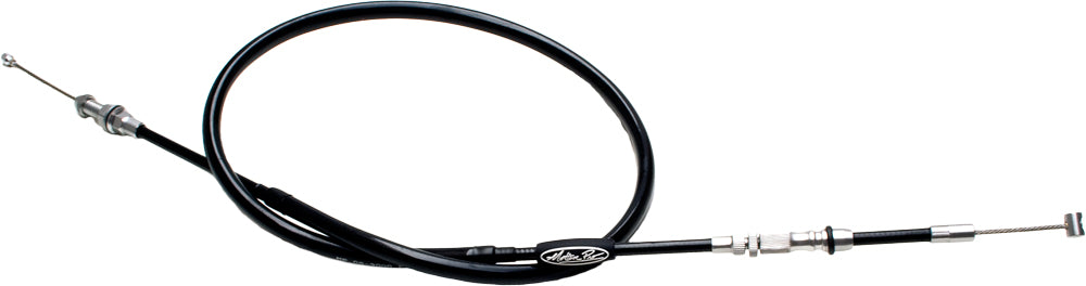 Motion Pro T3 Slidelight clutch cable for motorcycles, showing the black cable with metal fittings and protective outer layer.