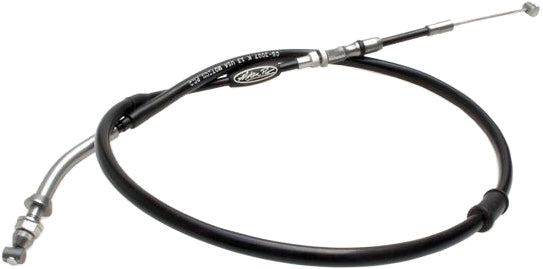 Motion Pro T3 Slidelight clutch cable for hydraulic control lines, showing the flexible cable with metal fittings and protective casing.