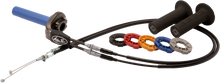Load image into Gallery viewer, Motion Pro Rev3 throttle kit for motorcycles showing the black throttle grip and cable assembly in the image.