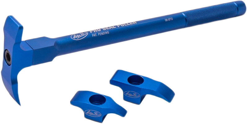 Motion Pro Pro Seal Puller tool for removing seals, featuring a sturdy handle and pulling hook, ideal for motorcycle and bike maintenance