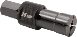Motion Pro 25mm replacement collet for tools, shown in close-up with metal construction and precise machining.