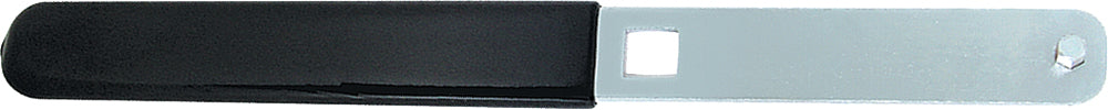 Motion Pro Rocker Box Cover Wrench for motorcycle tools, black metal hand tool with a textured grip for easy use.