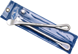 Motion Pro spoon tire iron set, 10-inch tools for motorcycle tire removal, durable metal construction and ergonomic handles.
