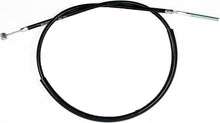 Load image into Gallery viewer, Black vinyl front brake cable by Motion Pro, with metal fittings, designed for motorcycle braking systems.