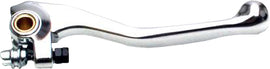 Motion Pro forged brake lever for motorcycles, shown in black with ergonomic design and mounting hole for easy installation.