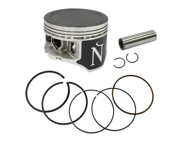 Namura piston kit with honed 79.46mm bore and +1.00mm size, showing pistons and components for engine rebuild.