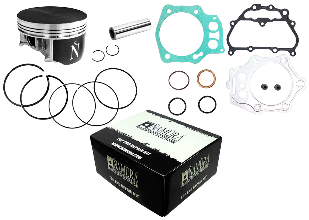 Namura Top End Kit 92.46/+0.50 piston kit with 11:1 compression, including piston components and parts for engine rebuild.
