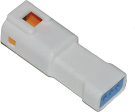 Namz JST 3-Pin Tab Connector for electrical wiring, shown in black with metal tabs, used in automotive and electronic applications.