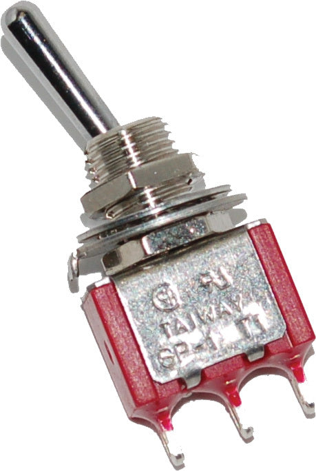 Namz Mini High/Low Beam Toggle Switch, 5-Amp, 1/4-inch hole mount, for motorcycle or vehicle lighting control