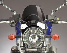 Load image into Gallery viewer, National Cycle Flyscreen WS dark smoke windshield with chrome hardware for Indian motorcycles, providing wind protection and style.
