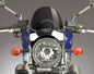 National Cycle Flyscreen WS dark smoke windshield with chrome hardware for Indian motorcycles, providing wind protection and style.