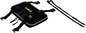 Nelson-Rigg 1L black front fender bag for motorcycle luggage, shown mounted on bike with zipper closure and reflective details.