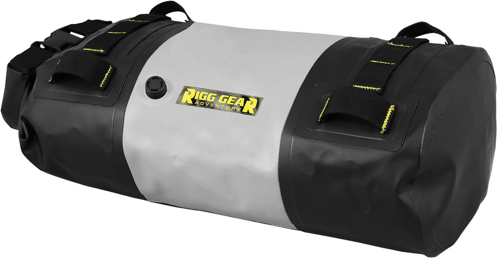 Black Nelson-Rigg Hurricane Roll Bag 10L luggage with adjustable straps and durable material, designed for versatile travel use.