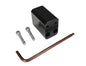 Nelson-Rigg saddlebag plate latch extension in black for luggage, shown with mounting hardware and secure fitting on a motorcycle.
