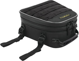 Nelson-Rigg Trails End DS/Enduro Tail Bag in black, 6.5/11L motorcycle luggage secured on bike tail section.