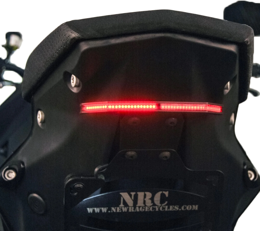 New Rage Cycles KTM Fender Eliminator body kit, sleek black motorcycle accessory for KTM models, designed for clean rear end finish.