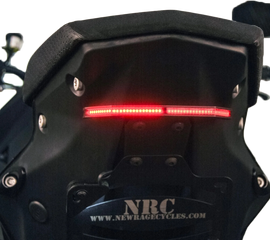 New Rage Cycles KTM Fender Eliminator body kit, sleek black motorcycle accessory for KTM models, designed for clean rear end finish.